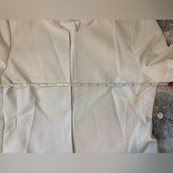 J. Crew White Cropped Linen Blazer - Picture 4 of 6